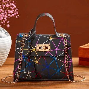 Laser Trendy Chain Crossbody Bag